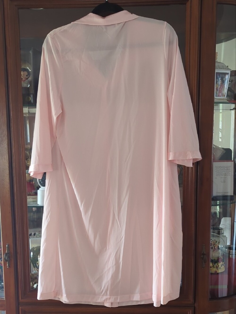 Vanity Fair Pale Pink Button-Front Sleep Robe - Picture 6 of 6